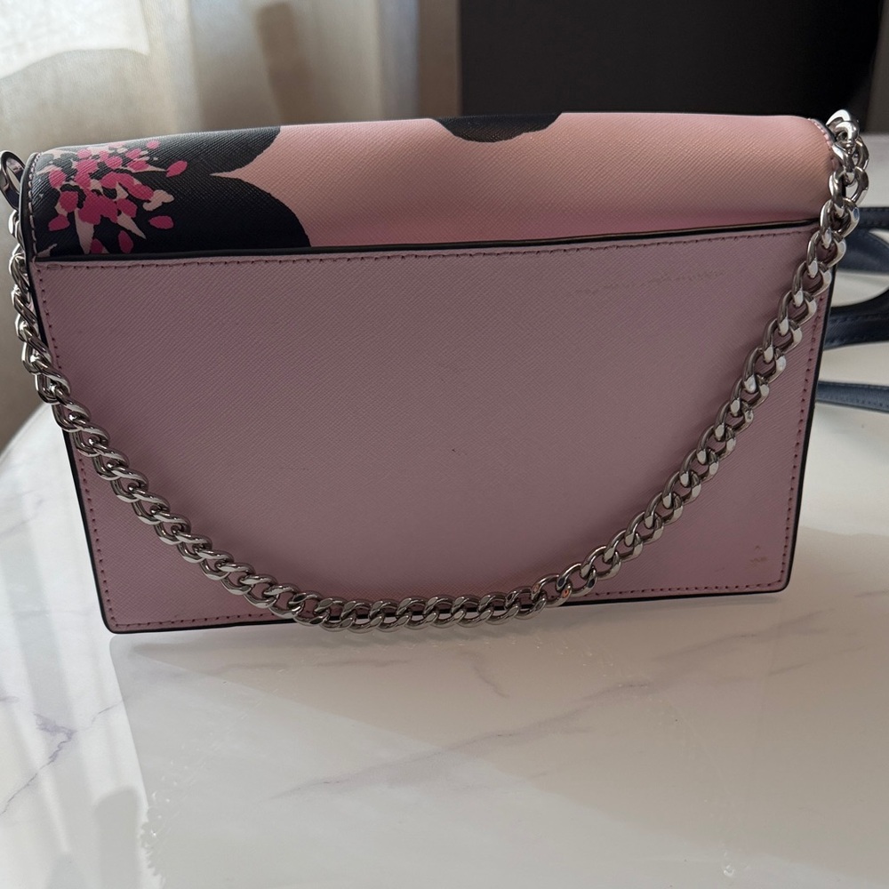 Kate Spade Pink and Black Floral Crossbody - Picture 4 of 5